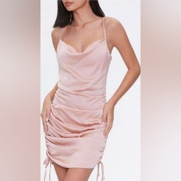 NWOT Free People Convertible Day To Night Slip Dress Ruched Sides Cowl Neck Sz M - Picture 2 of 14